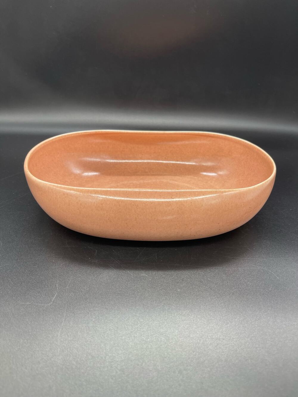 Vintage MCM Russell Wright Steubenville Coral Serving Bowl with Folded Edge